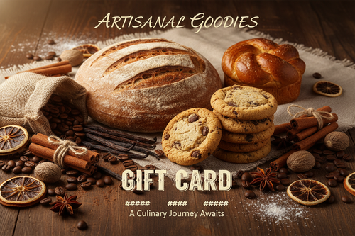 gift card with bread cookies vanilla coffee and spices on it