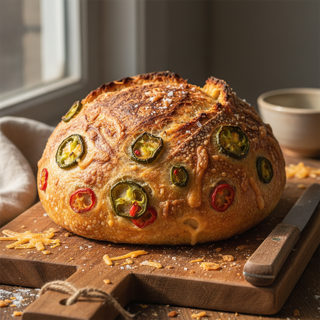 Jalapeño Cheddar Sourdough Bread